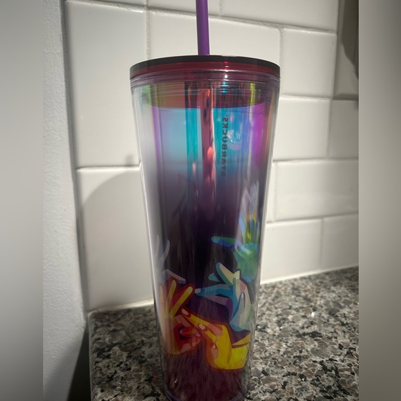 Starbucks ASL Sign Language Venti Tumbler by Artist Yiqiao Wang 24 oz Cold Drink - Picture 2 of 4